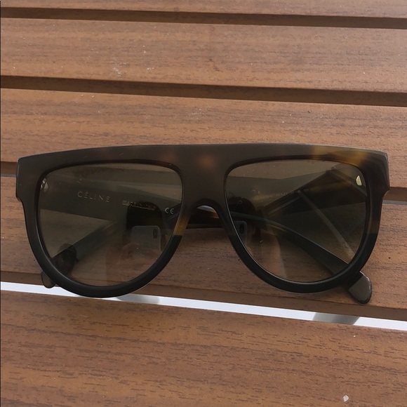 Celine Accessories - Celine Flat Top Aviators in Tortoise